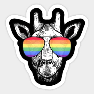 Lgbt Gay Pride Rainbow Flag Giraffe Lgbtq Sticker